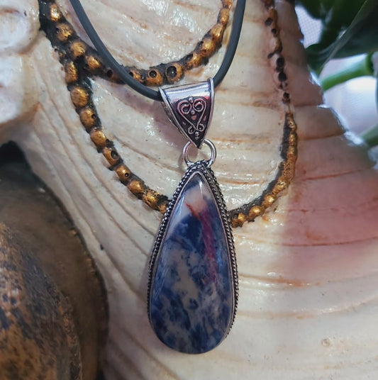 Sodalite Self-Acceptance Gemstone Pendant (E2123)
