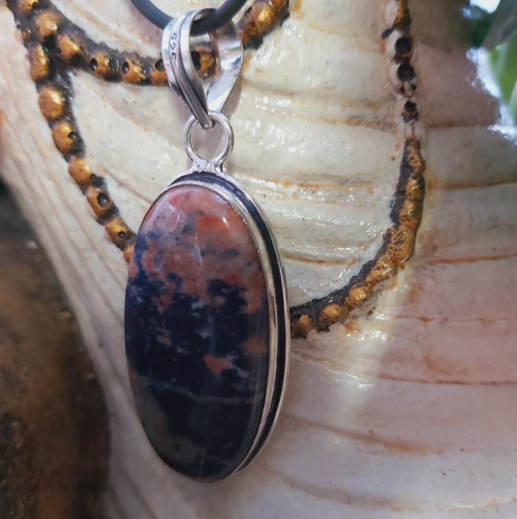 Sodalite Self-Acceptance Gemstone Pendant (E2124)