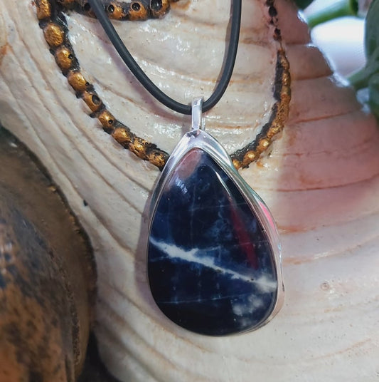 Sodalite Self-Acceptance Gemstone Pendant (E2125)
