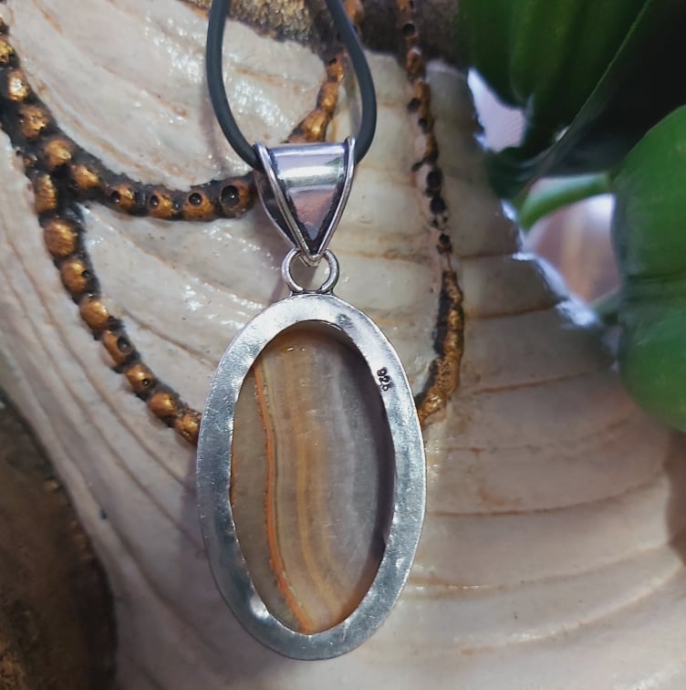 Bumblebee Jasper Gemstone Pendant (E2142)