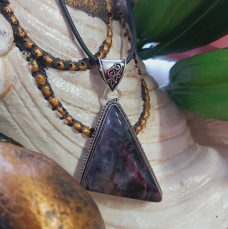 Charoite Spiritual Path Gemstone Pendant (E2144)