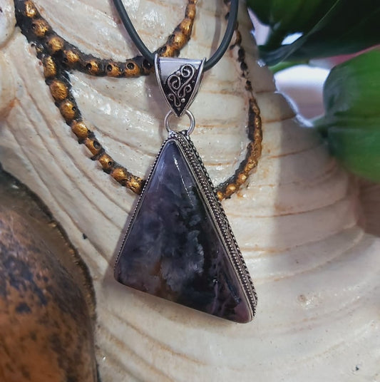 Charoite Spiritual Path Gemstone Pendant (E2144)