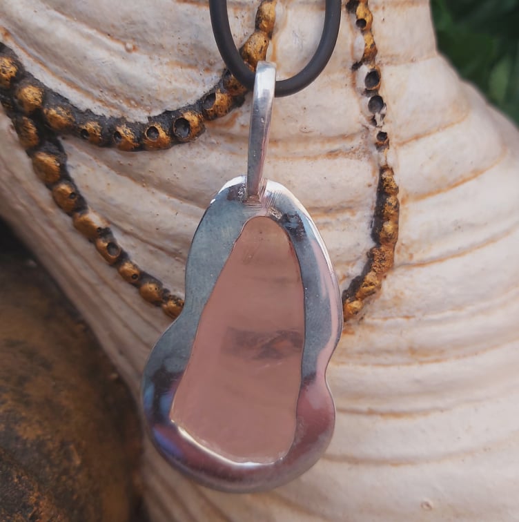 Rose Quartz True Love Gemstone Pendant (E2274)