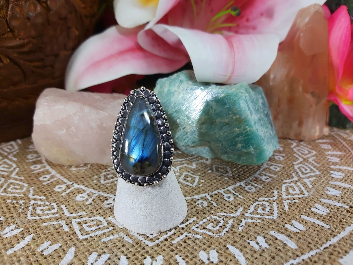 Labradorite Inner Spirit Gemstone Ring Size US 6.5 (938)