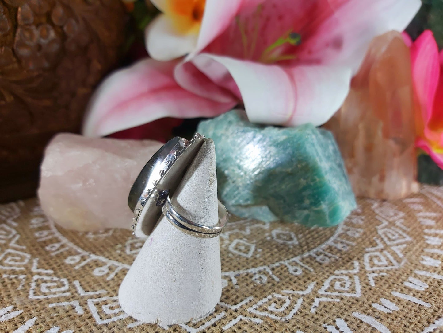 Labradorite Inner Spirit Gemstone Ring Size US 6.5 (938)