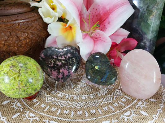 Heart, Third Eye, & Solar Plexus Chakra Crystal Pack Of 4 (#9)