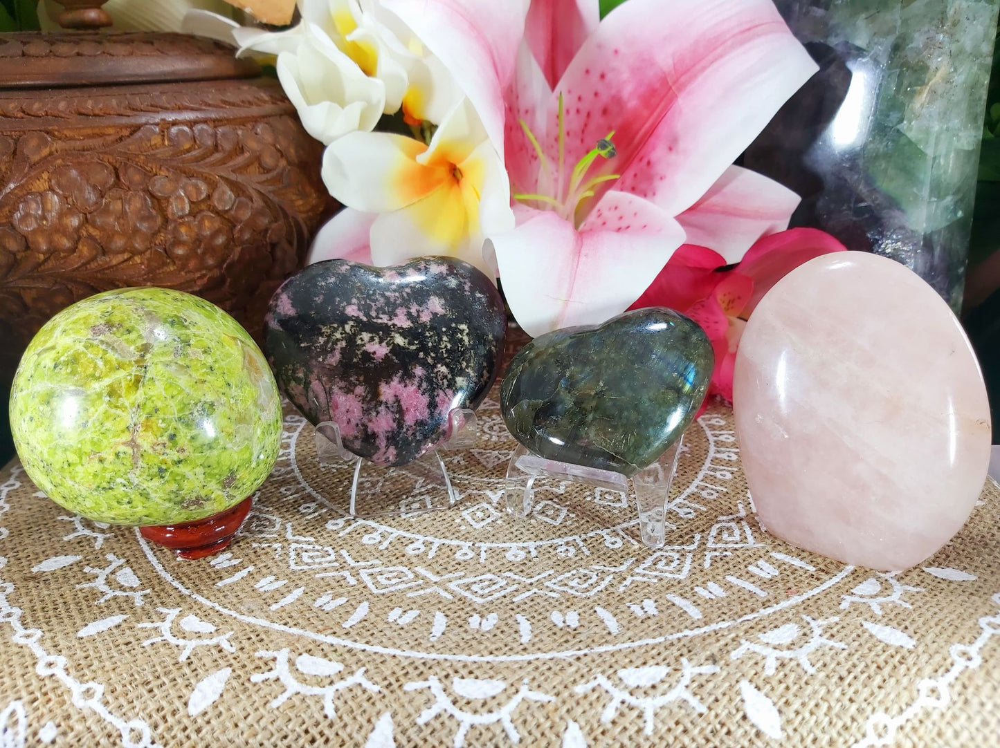 Heart, Third Eye, & Solar Plexus Chakra Crystal Pack Of 4 (#9)