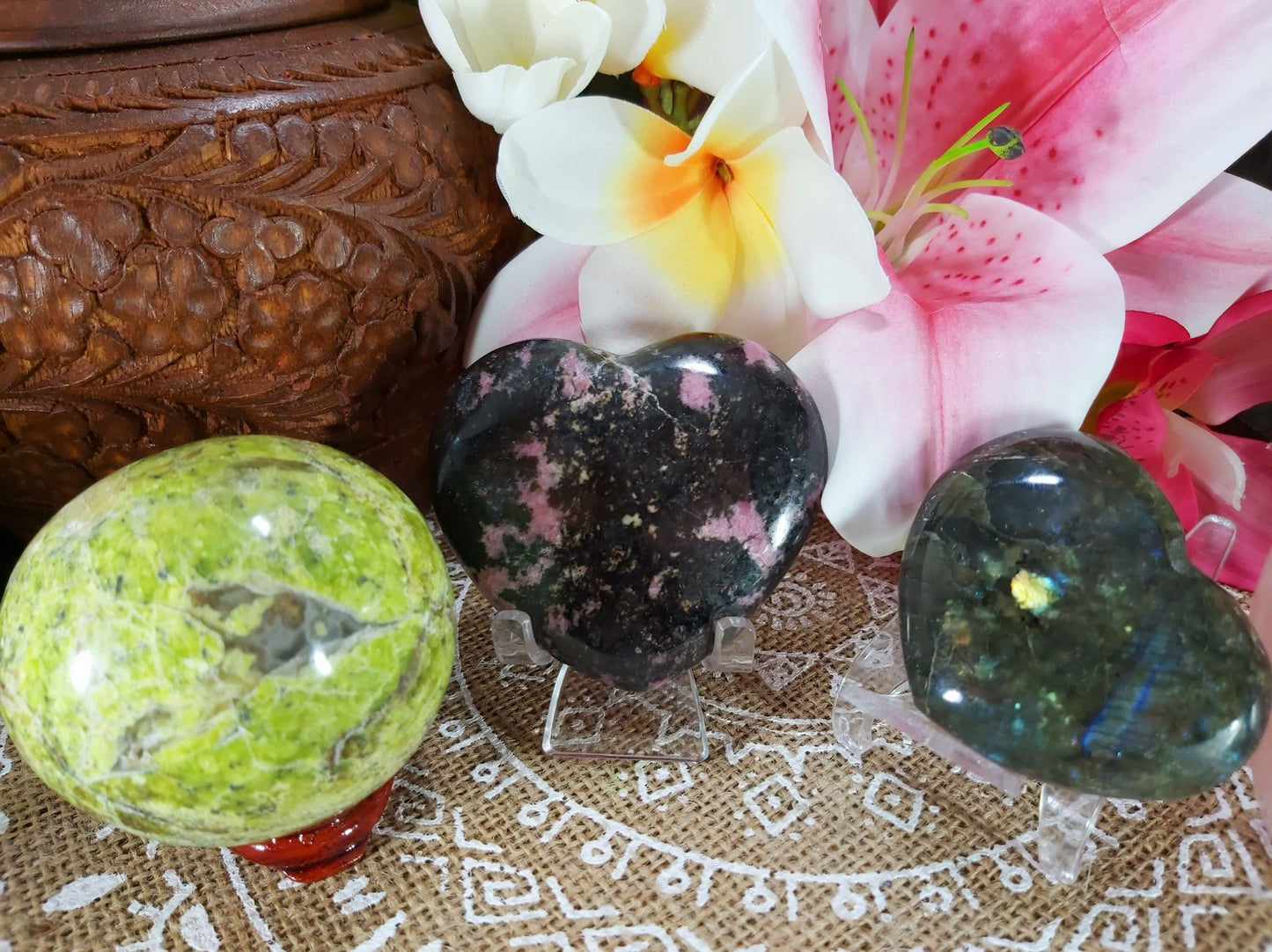 Heart, Third Eye, & Solar Plexus Chakra Crystal Pack Of 4 (#9)