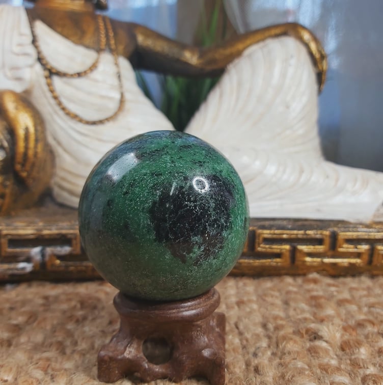 Ruby Zoisite Healing Gemstone Sphere 359 gms (GEM208)