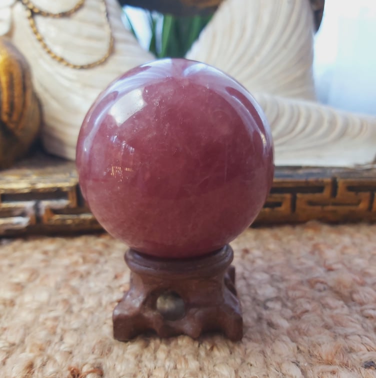 Strawberry Quartz Joyful Crystal Sphere 393 gms (GEM211)