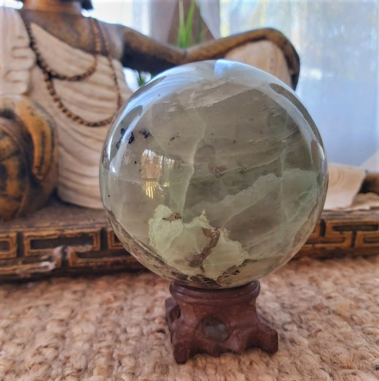 Green Moonstone Sphere Crystal Gemstone 1044 gms (GEM228)