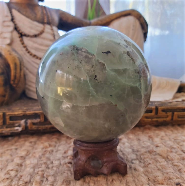 Green Moonstone Sphere Crystal Gemstone 1044 gms (GEM228)