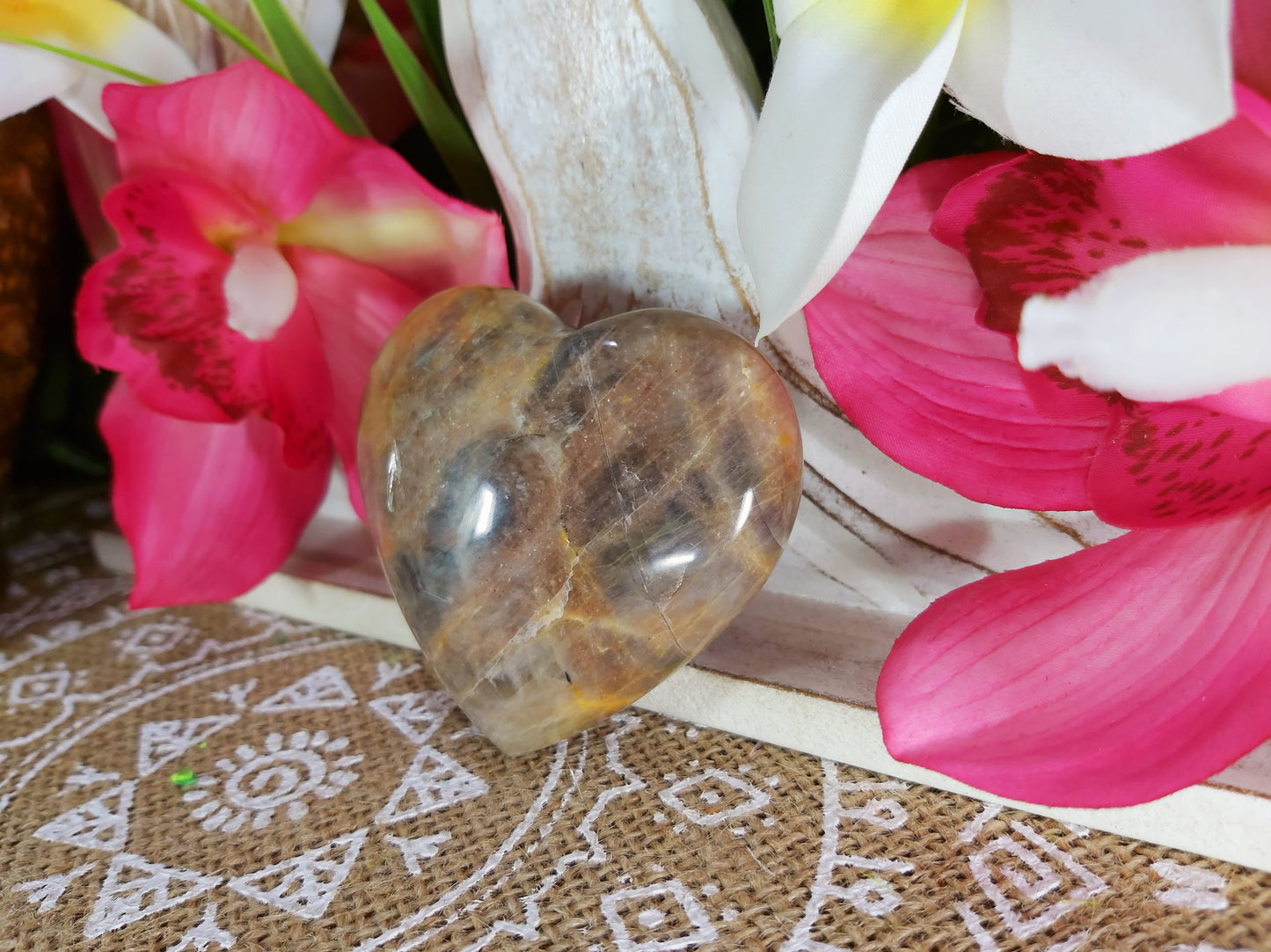 Black Moonstone Divination Crystal 130 gms (GEM50)