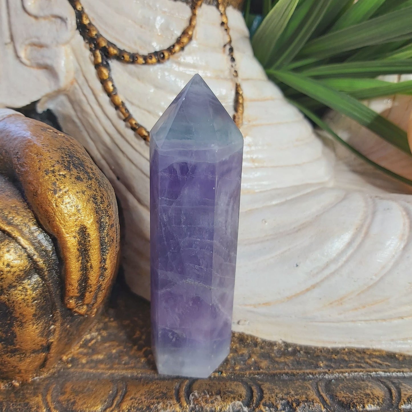 Fluorite Tower Crystal Gemstone 117 gms (GEM99)