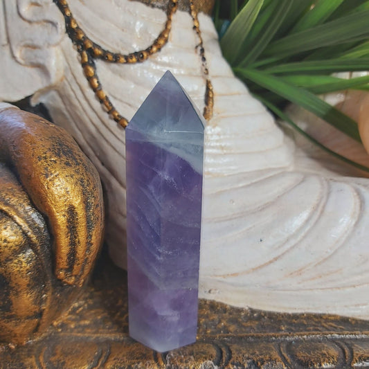 Fluorite Tower Crystal Gemstone 117 gms (GEM99)