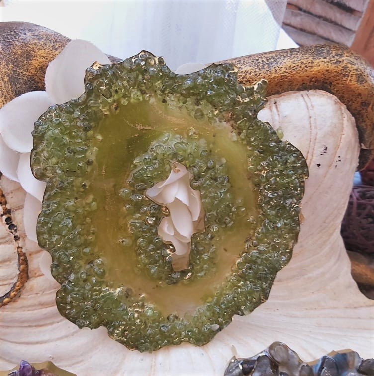 Amethyst, Labradorite & Peridot Crystal Resin Geode Set (3-Pack) (GEO17)