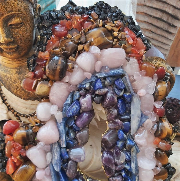 Chakra Crystal & Resin Geode Decor (GEO9)