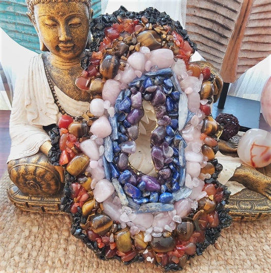 Chakra Crystal & Resin Geode Decor (GEO9)