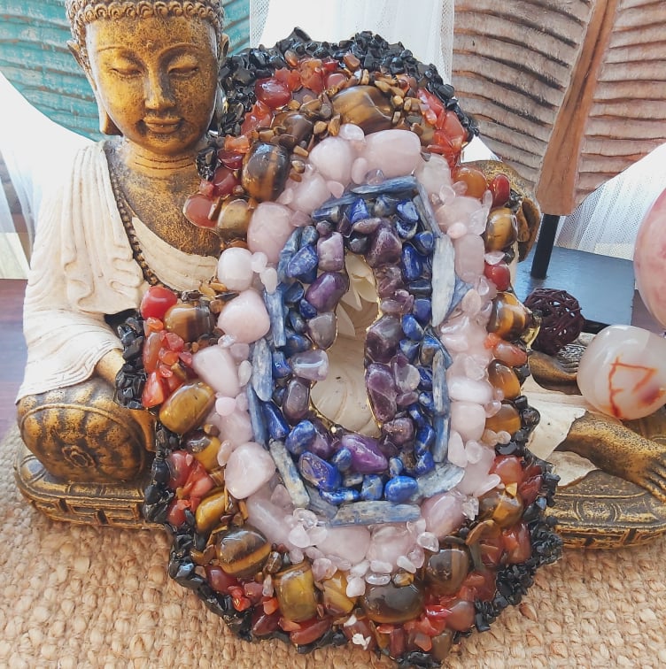Chakra Crystal & Resin Geode Decor (GEO9)
