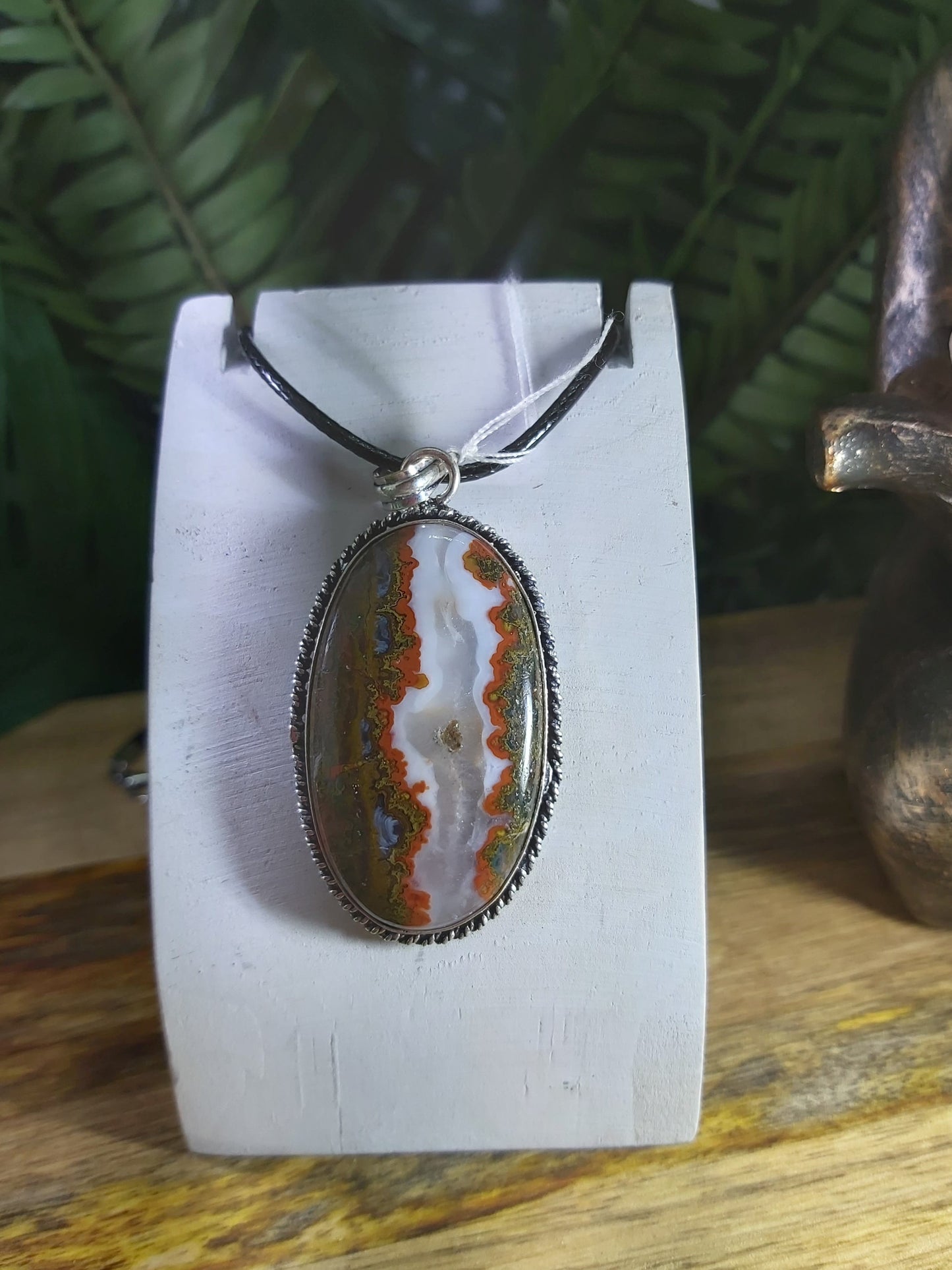 Crazy Lace Agate Happiness Pendant (JPA20)