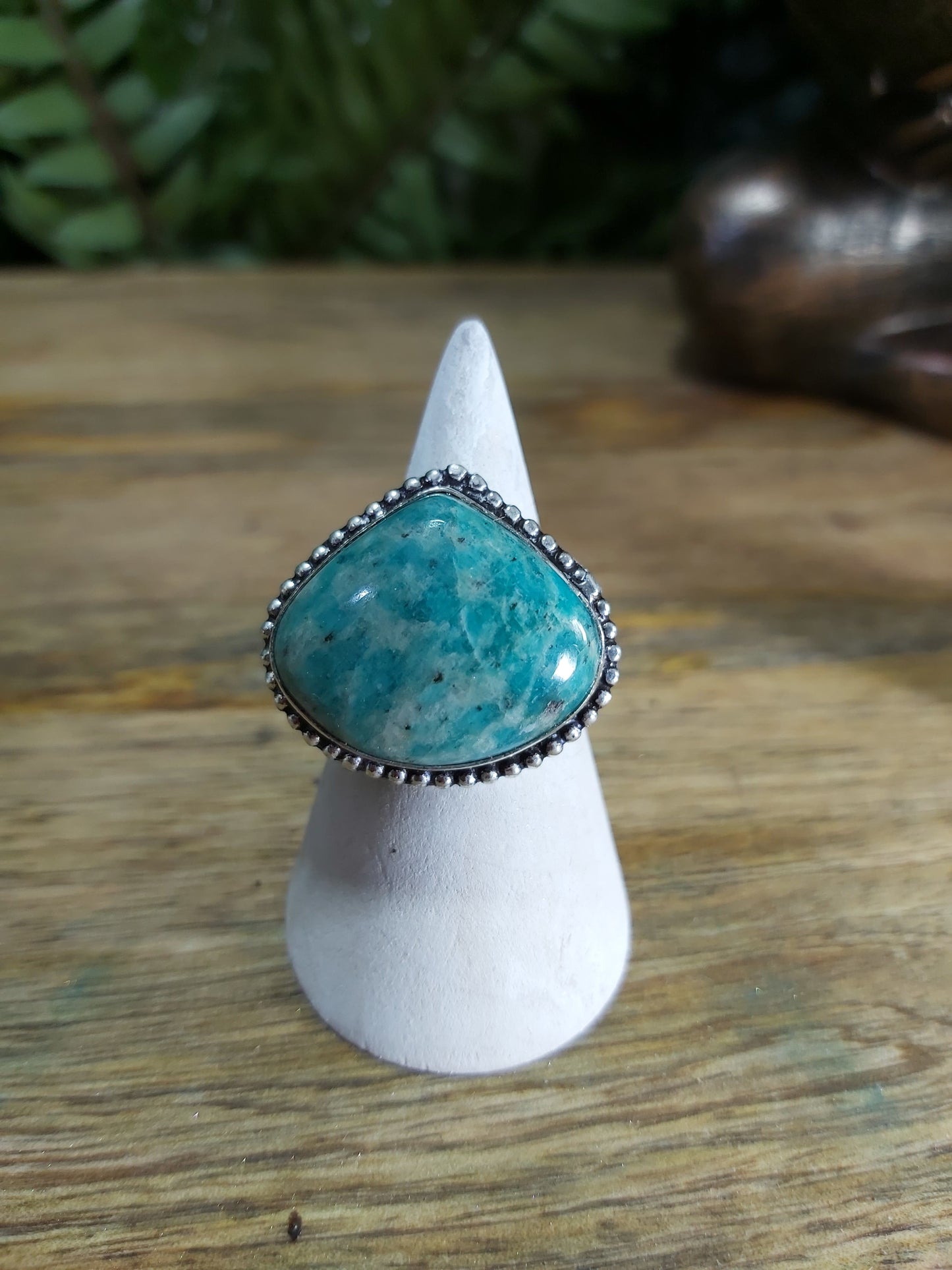 Amazonite Energy Alignment Ring Size US 9.5 (RG107)