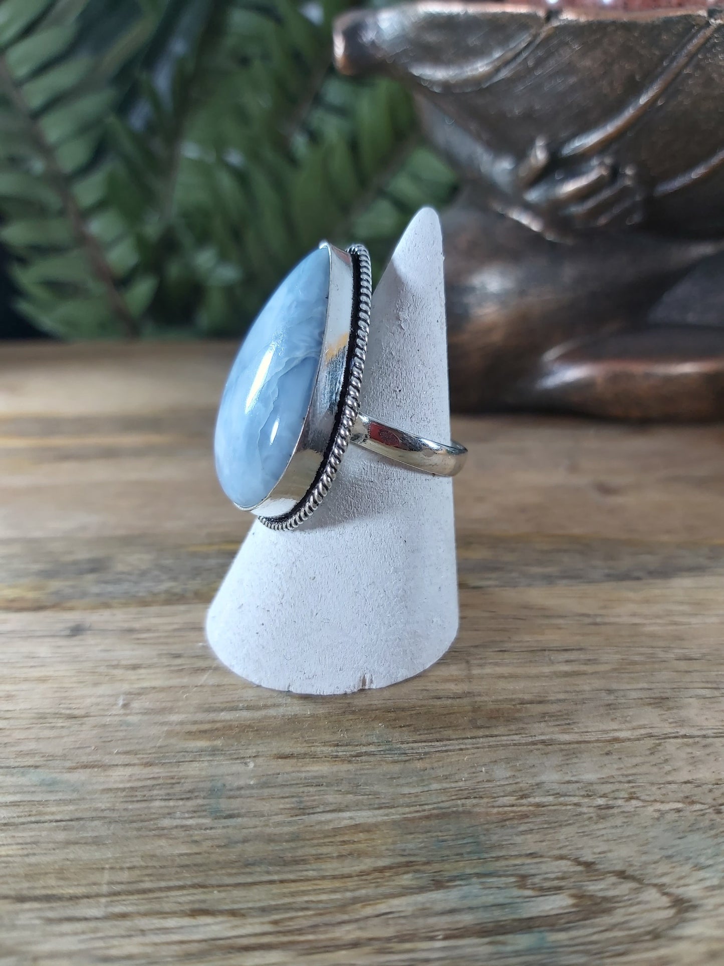 Angelic Owyhee Blue Opal Ring Size US 8 (RG118)