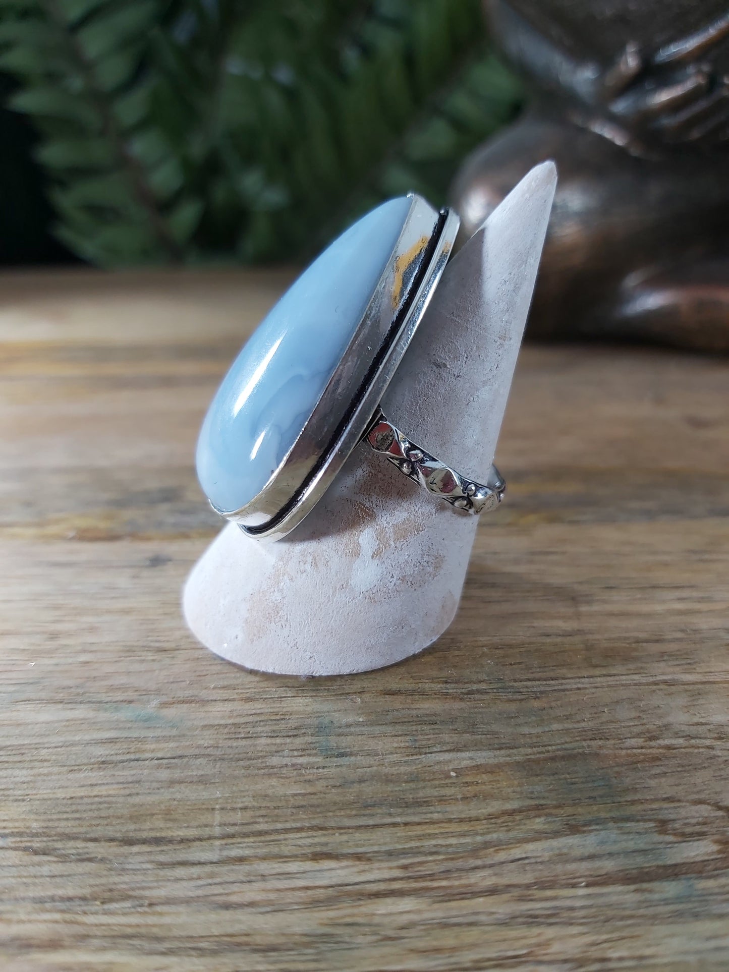 Angelic Owyhee Blue Opal Ring Size US 8 (RG122)