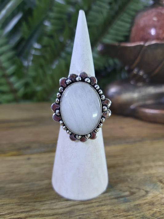 Rainbow Moonstone Prosperity Ring Size US 7 (RG60)