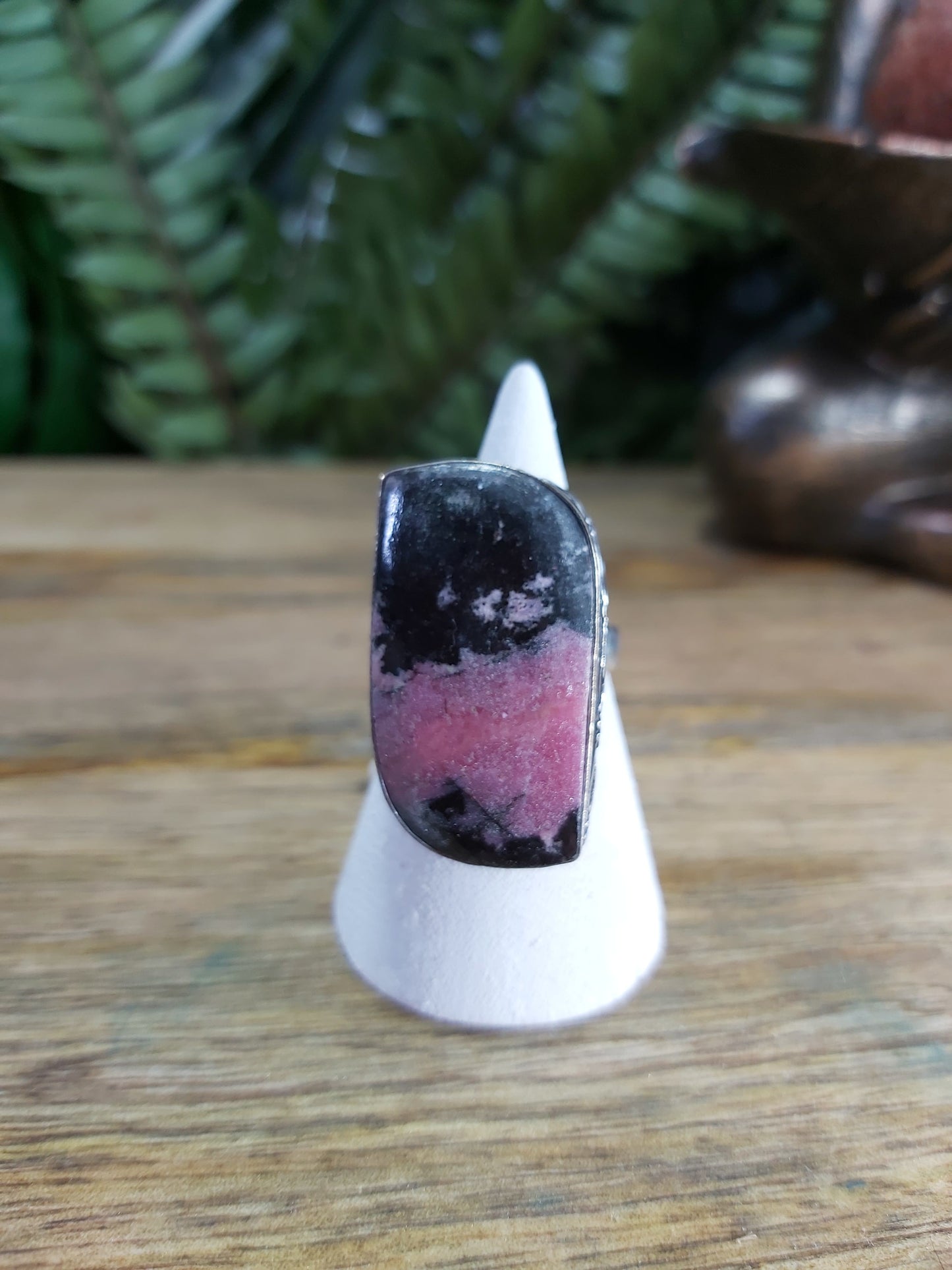 Rhodonite Love Ring Size US 8.5 (RG96)